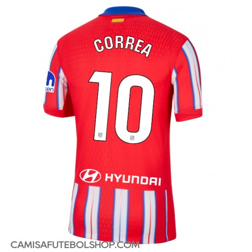 Camisa de time de futebol Atletico Madrid Angel Correa #10 Replicas 1º Equipamento 2024-25 Manga Curta